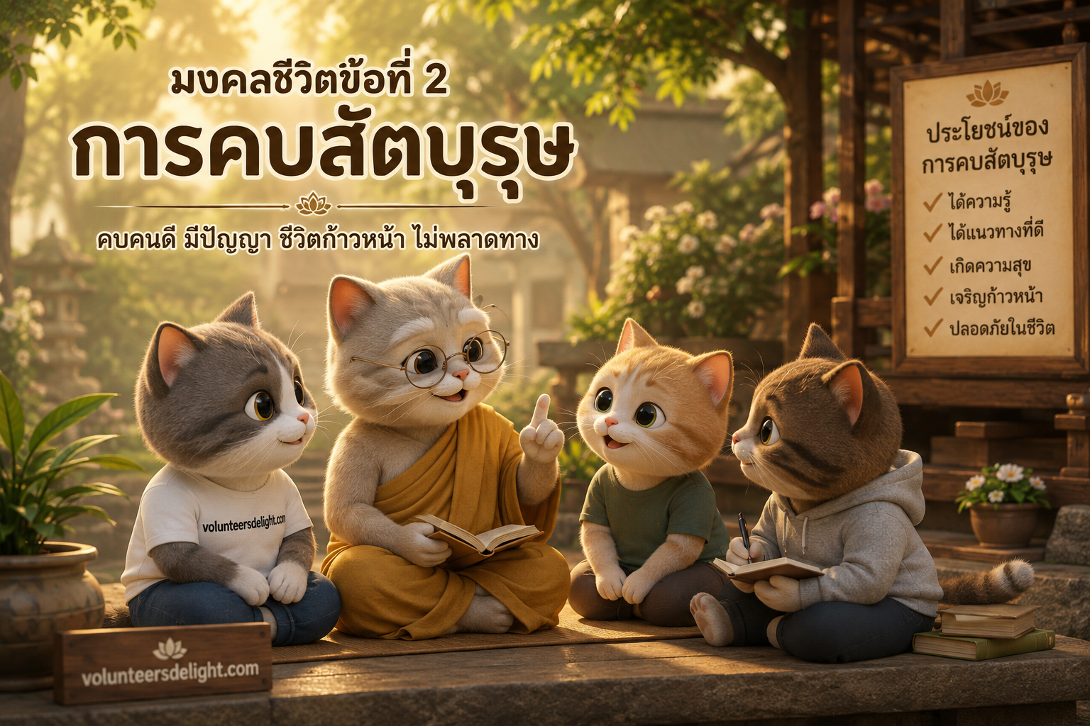 การคบสัตบุรุษ (good association) - มงคลชีวิตข้อที่ 2 การคบคนดี ผู้ทรงคุณธรรม